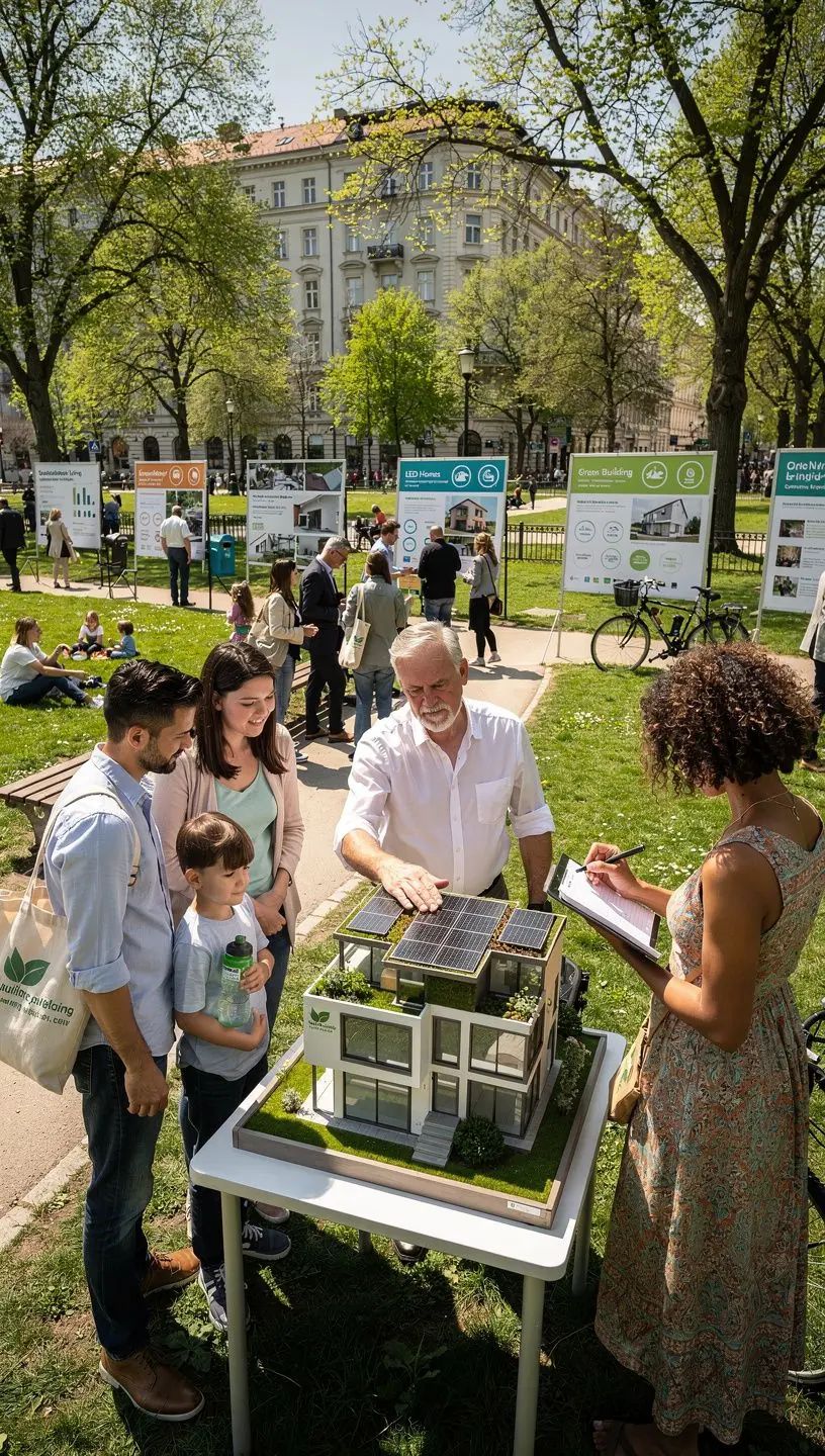 Innenansicht eines lichtdurchfluteten Raumes mit nachhaltigen Materialien und Möbeln.