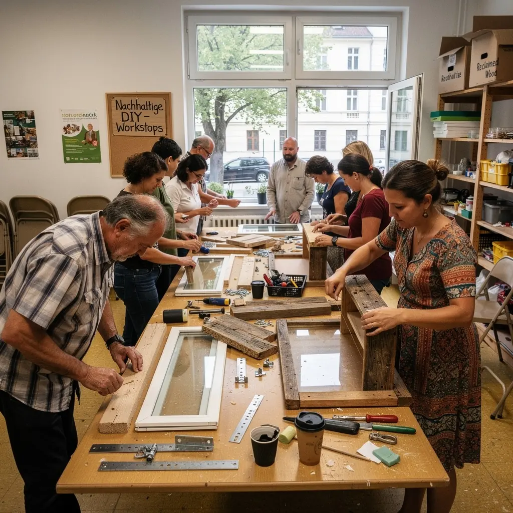 Moderne LEED-zertifizierte WohnhГ¤user umgeben von grГјner Landschaft in Г–sterreich.