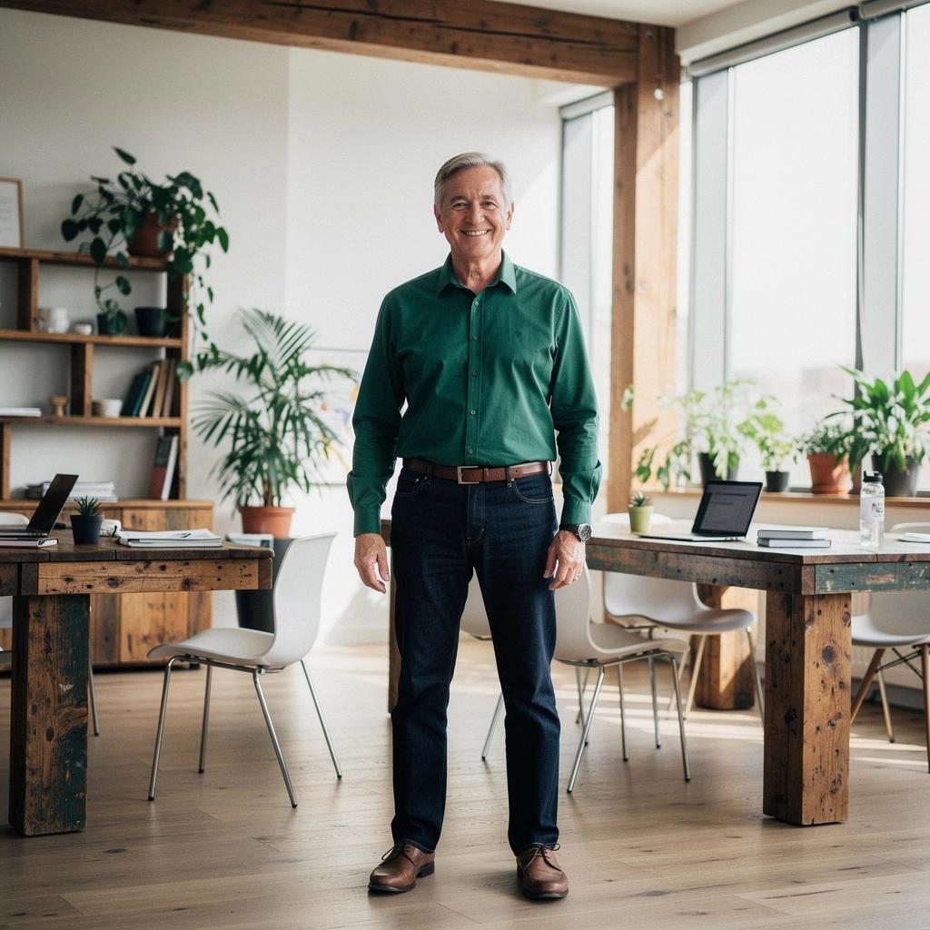 Ein LEED-zertifiziertes Haus mit einer begrünten Fassade und Terrassen.